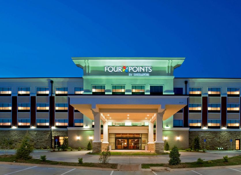 Four Points by Sheraton Oklahoma City Quail Springs exterior at night in Oklahoma City