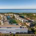 W Algarve in Albufeira, aerial view of the resort overlooking the ocean and surrounding landscape