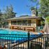 Canyon Creek in Steamboat Springs, outdoor pool with fenced patio and lounge chairs