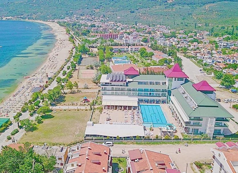 Cetin Prestige Resort Hotel in Erdek with beachfront setting and outdoor pool beside the sea