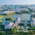 New Century Grand Hotel Kaifeng waterfront city view over lake and Kaifeng skyline