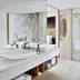 The Westin Gurgaon, New Delhi bathroom with double vanity, walk-in shower and freestanding tub in Gurugram