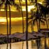 Apenunga Eco Hotel in Jijoca de Jericoacoara with infinity pool overlooking palm trees and sunset sea