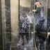 Altstadt-Hotel Gosequell shower with dark marble-style walls in Goslar