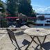 Hôtel Des Princes in Évian-les-Bains terrace with table, chairs and lake view