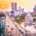 Sunset city view over Khon Kaen from The Heritage Grand Khon Kaen Hotel and Convention