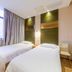 Hi Inn (Shanghai Zhongshan Park Wuyi Road) twin room with two beds and window curtains in Shanghai