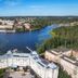 Original Sokos Hotel Vaakuna in Hämeenlinna with lake and town views from above