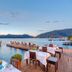Baldan Suites Hotel & Restaurant in Bozburun, waterfront dining terrace beside a calm bay