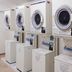Laundry room at HOTEL AZ Fukuoka Amagi Inter in Asakura with stacked washers and dryers