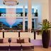 Melia Tortuga Beach, Santa Maria: lobby seating with chandelier, tall columns and ocean view