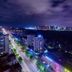 Lera Hotel Guangzhou night skyline view with city lights and a busy illuminated boulevard