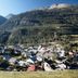Residence Plein Soleil in Villarodin-Bourget with alpine village rooftops below forested mountains