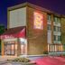 Red Roof Inn Raleigh Southwest - Cary exterior at night in Cary with illuminated entrance