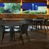 Fairfield Inn by Marriott Fort Stockton outdoor patio with tables and chairs at night
