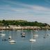 Greenbank Hotel, Falmouth, with harbor view and sailboats on calm water