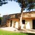 Hotel Club Astor in Ugento: stone villa exterior with shaded patio, doors and a tree in front