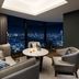 Bellustar Tokyo, A Pan Pacific Hotel lounge with city skyline views over Tokyo at night