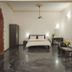 Le Pearl Goa Resort & Spa, Vagator: spacious room with bed, seating area, stained-glass window and marble floor