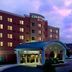 Courtyard by Marriott Cincinnati North at Union Centre in West Chester exterior at dusk with covered entrance