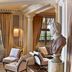 Le Dokhan's, Paris Arc de Triomphe hotel lounge with bust statue, armchairs and tall windows