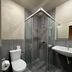 Best Western Bohemian Resort Sevan bathroom with glass shower, toilet and wall-mounted sink