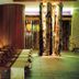 Hotel Smarjeta - Terme Smarjeske Toplice spa relaxation area with wooden loungers and birch tree columns in Šmarješke Toplice