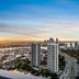 Rhapsody Resort, Surfers Paradise skyline and ocean view at sunset from high-rise balcony