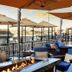 Balboa Bay Resort Newport Beach waterfront patio with fire table and harbor view