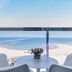 AZ Hotel Vague D'or in Algiers, balcony sea view with table, chairs and beach below