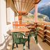 Residence Plein Soleil in Villarodin-Bourget: balcony with table, chairs and mountain views
