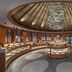Anantara Dhigu Maldives Resort buffet restaurant with circular ceiling and island-style dining area