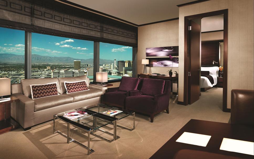 Living room view of Vdara Hotel & Spa at ARIA Las Vegas