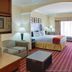 Holiday Inn Express & Suites Sealy by IHG suite with kitchenette, bed, sofa and coffee table