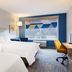 Holiday Inn Express & Suites Drums-Hazleton guest room with two beds, window seat and desk in Drums