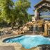 Prairie Band Casino & Resort in Mayetta with outdoor pool and rock waterfall in front of the hotel