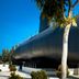 Hotel Suria Malaqa in Malacca, submarine-shaped exterior display under clear blue sky