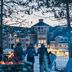 Holiday Inn Club Vacations Mount Ascutney Resort By IHG in Brownsville, outdoor fire pit with guests in snow