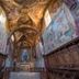 La Certosa di Pontignano chapel interior in Castelnuovo Berardenga with ornate frescoed ceiling