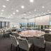 Balgownie Estate Yarra Valley meeting room with round tables, chairs and large windows in Yarra Glen