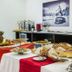 Hotel Santiago in Praia breakfast buffet with pastries, fruit and coffee service
