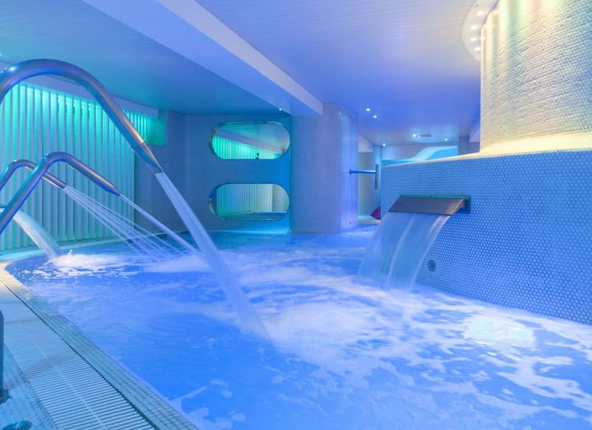 Ambassador Playa II in Benidorm indoor spa pool with water jets and stainless steel railings