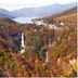 Nikko Yumoto Onsen Honokana Yado Jurin in Nikkō, waterfall and autumn mountain valley with lake view