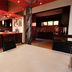 Grand View B&B in Johannesburg with a modern red-accented dining area and open kitchen