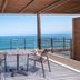 Nana Golden Beach in Hersonissos terrace with table, chairs and ocean view