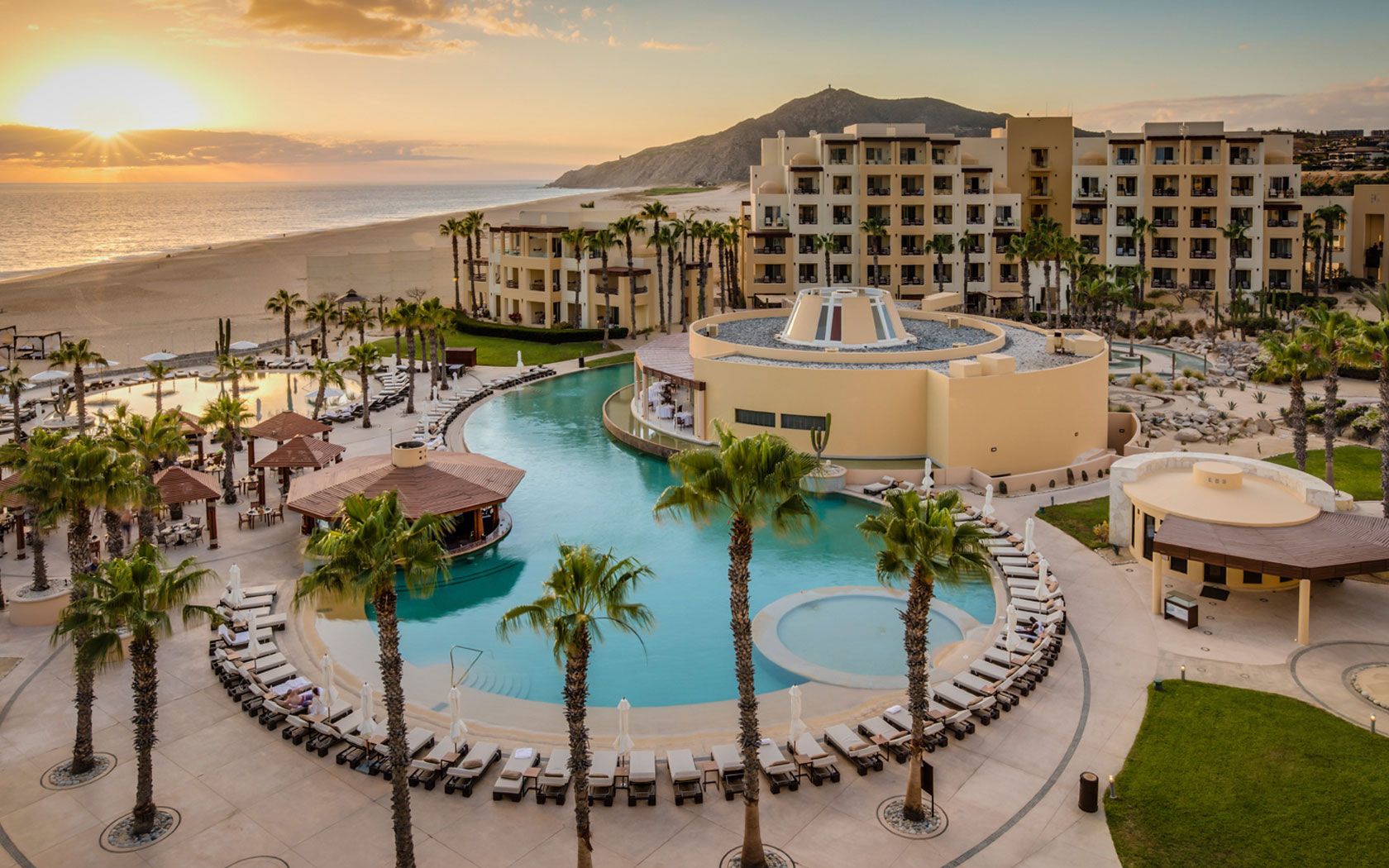 Pueblo Bonito Pacifica Resort and Spa in Cabo San Lucas with oceanfront pool and sunset view