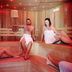 Primavera Jastrzebia Gora sauna room in Jastrzębia Góra with guests seated on wooden benches