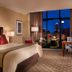 Omni Severin Hotel in Indianapolis guest room with city view and seating area