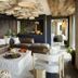1 Hotel Brooklyn Bridge lounge with sectional seating, sculptural ceiling and city views in Brooklyn